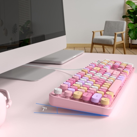 Wired Keyboard, 104 Keys Full-Sized Typewriter Keyboards, USB Plug and Play Offi - Picture 5 of 7